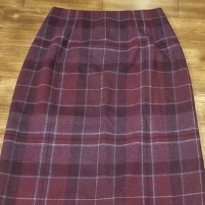 Vintage Wool Pencil Skirt - High waist / midi